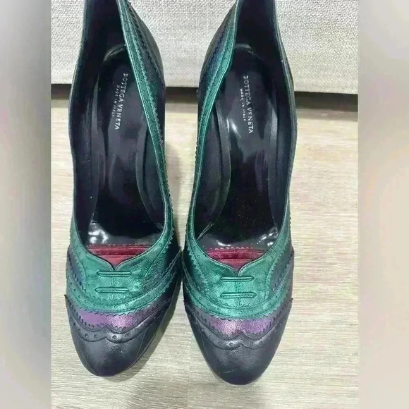 Bottega Veneta iridescent spindle heels 39 1/2 - Picture 1 of 5